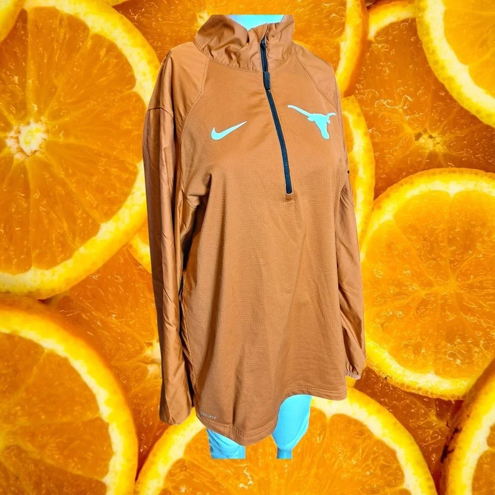 Nike‎ Dri-FIT Pullover Texas Longhorns Half-Zip Jacket Athletic Small